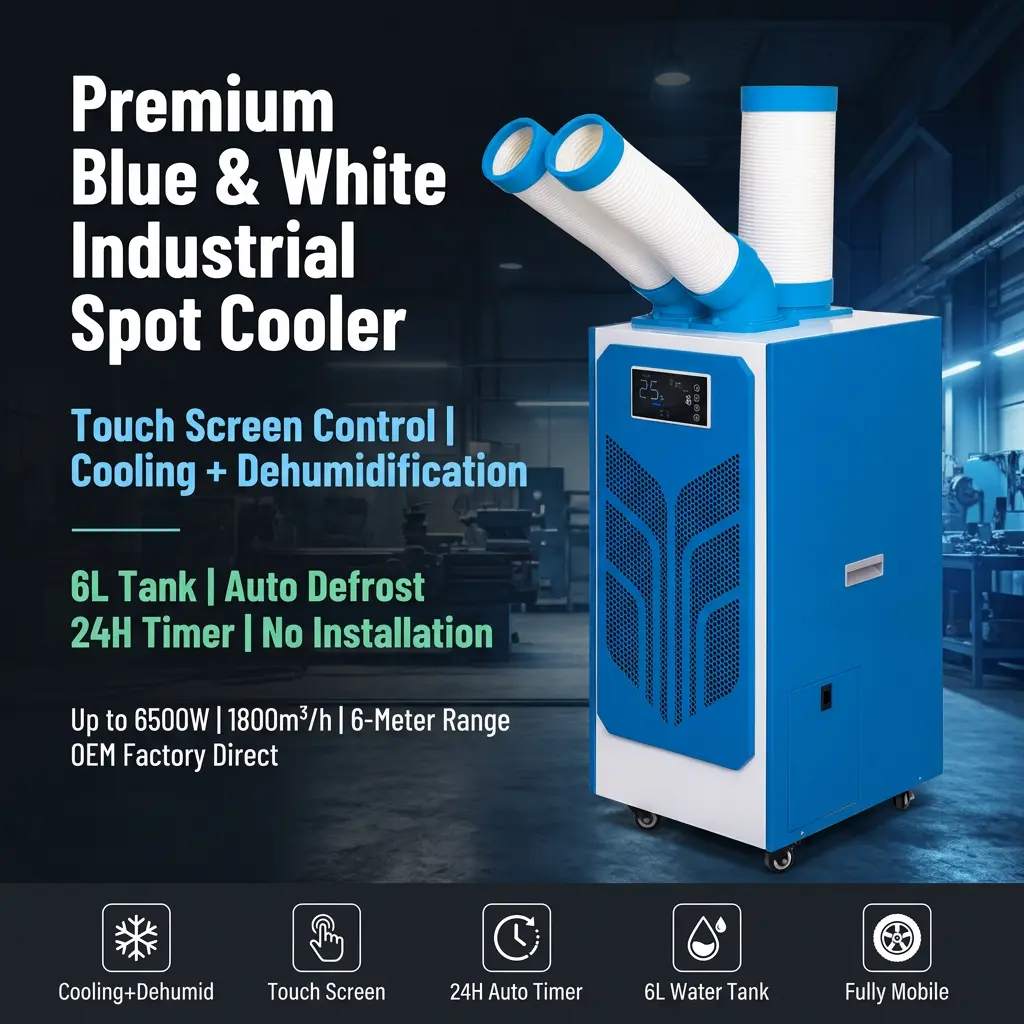 Sayap Rama-Rama Tersuai Heksagon Honeycomb 24J Pemasa Spot Cooler Industri Mudah Alih Dengan Khemah Acara Luaran Sayap Rama-Rama Tersuai Heksagon Honeycomb 24J Pemasa Spot Cooler Industri Mudah Alih Dengan Khemah Acara Luaran
